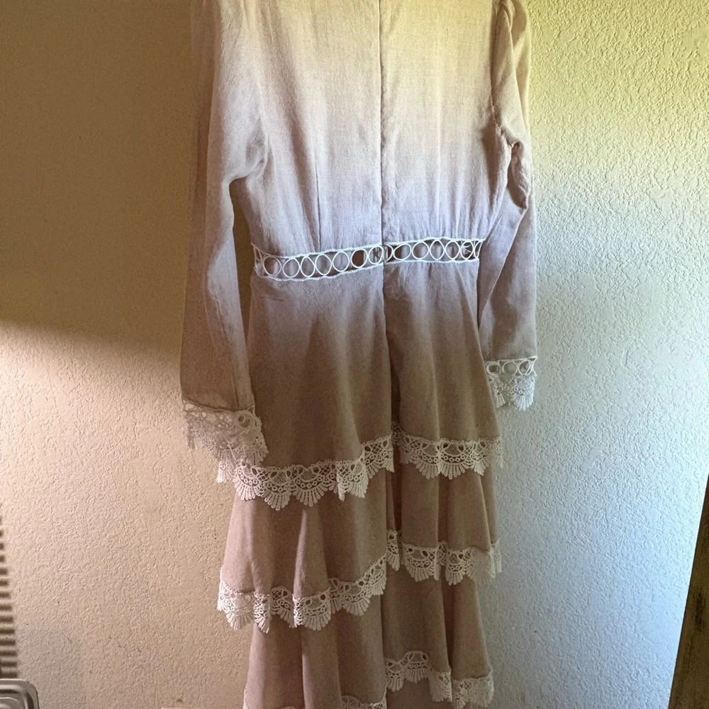 Endless Rose Cream Maxi Dress with Elegant Design - Picture 6 of 8